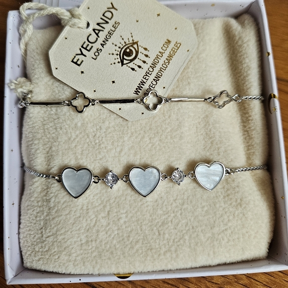 Arm Candy Heart & Clover adjustable Bracelet - Picture 4 of 12